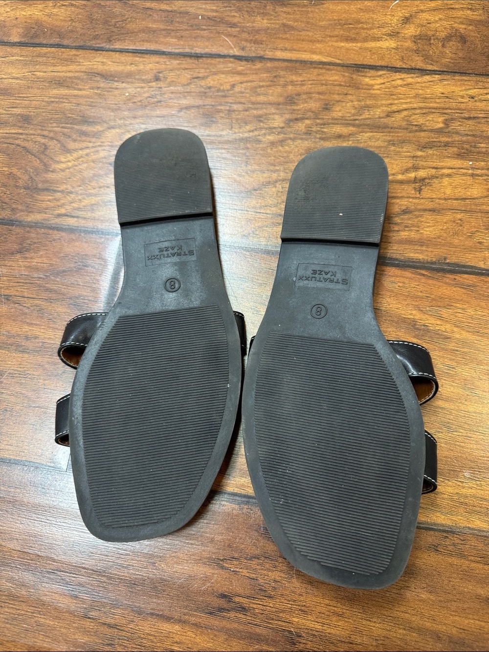 Stratuxx Kaze Black H Cutout Slide Sandals Hermès Oran Inspired Size 8 - Picture 11 of 13